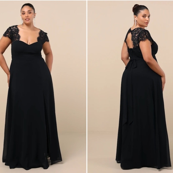 LULUS Elegant Prom Wedding Bridesmaid Romantic Flowy Chiffon Maxi Dress - Picture 5 of 6